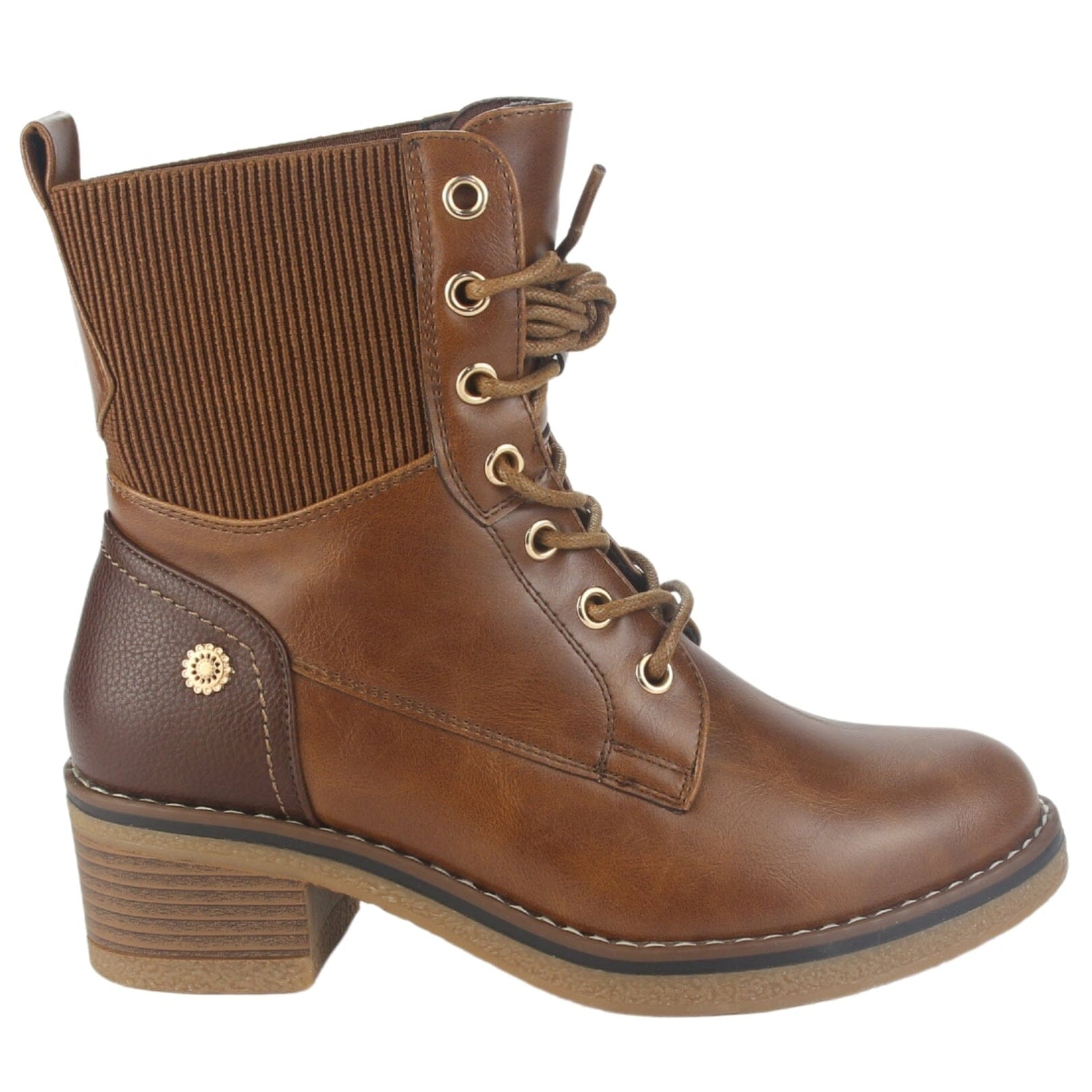 Botin Chalada Mujer Brike-2 Tostado Casual Botines Taco Chalada 