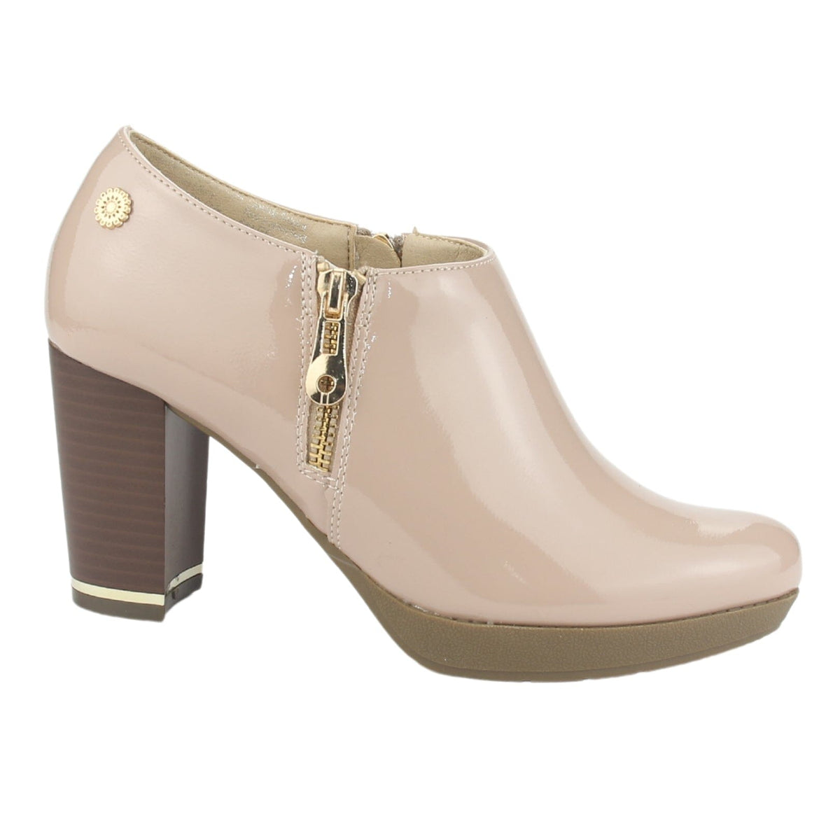 Botin Chalada Mujer Cady-4 Beige Casual Botines Taco Chalada 