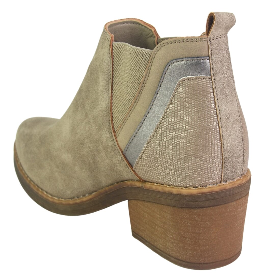 Botin Chalada Mujer Camp-30 Taupe Casual Botines Taco Chalada 