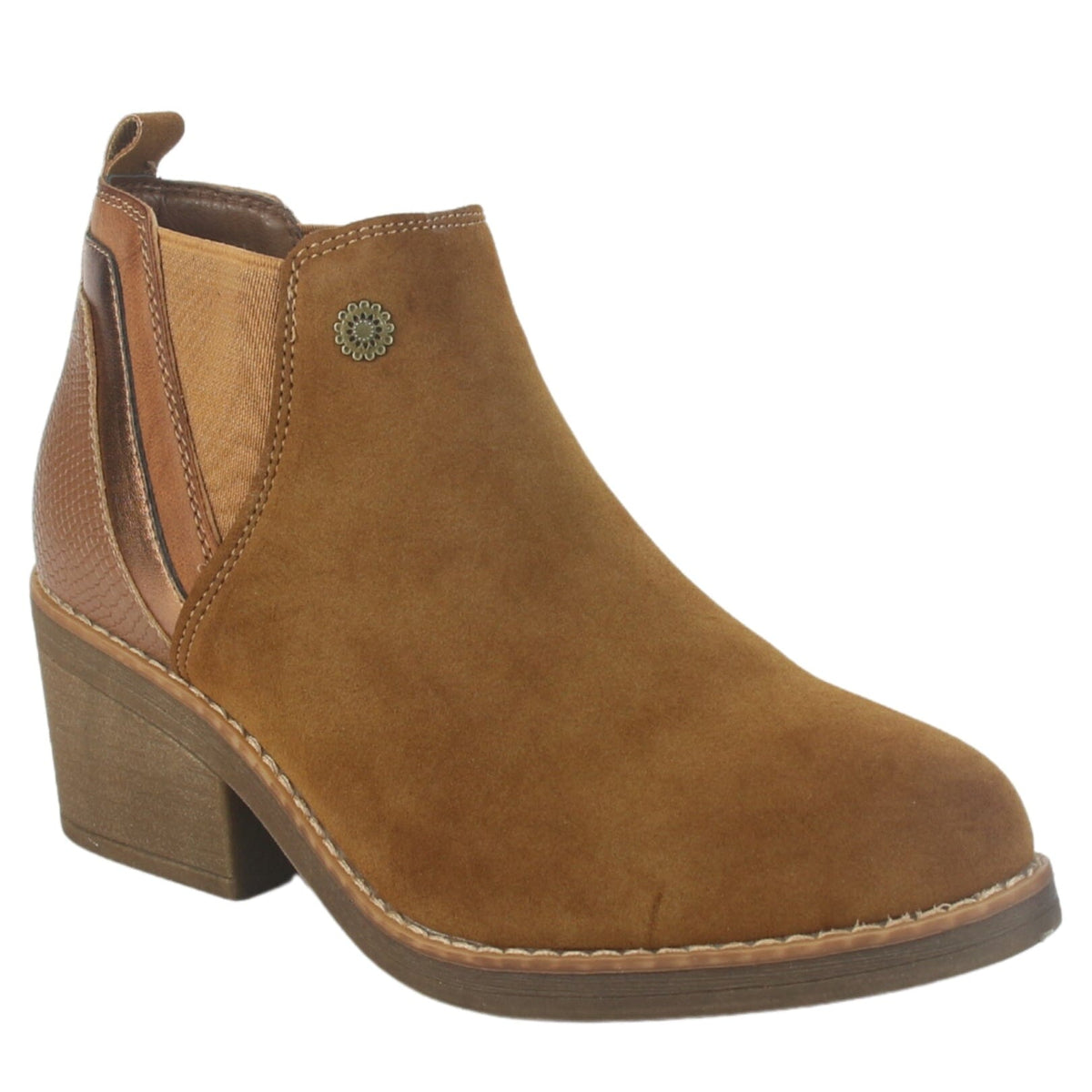 Botin Chalada Mujer Camp-30 Tostado Casual Botines Taco Chalada 