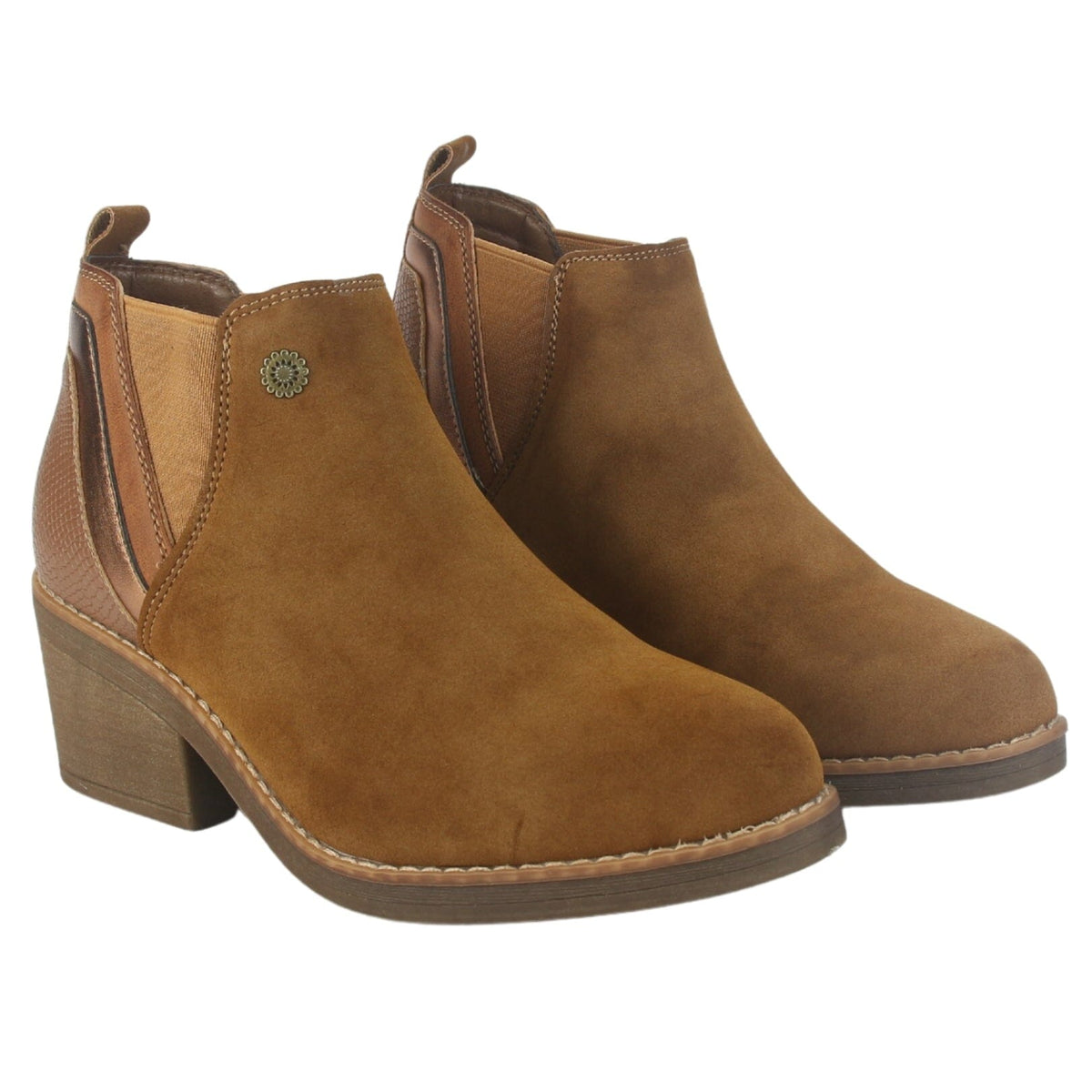 Botin Chalada Mujer Camp-30 Tostado Casual Botines Taco Chalada 