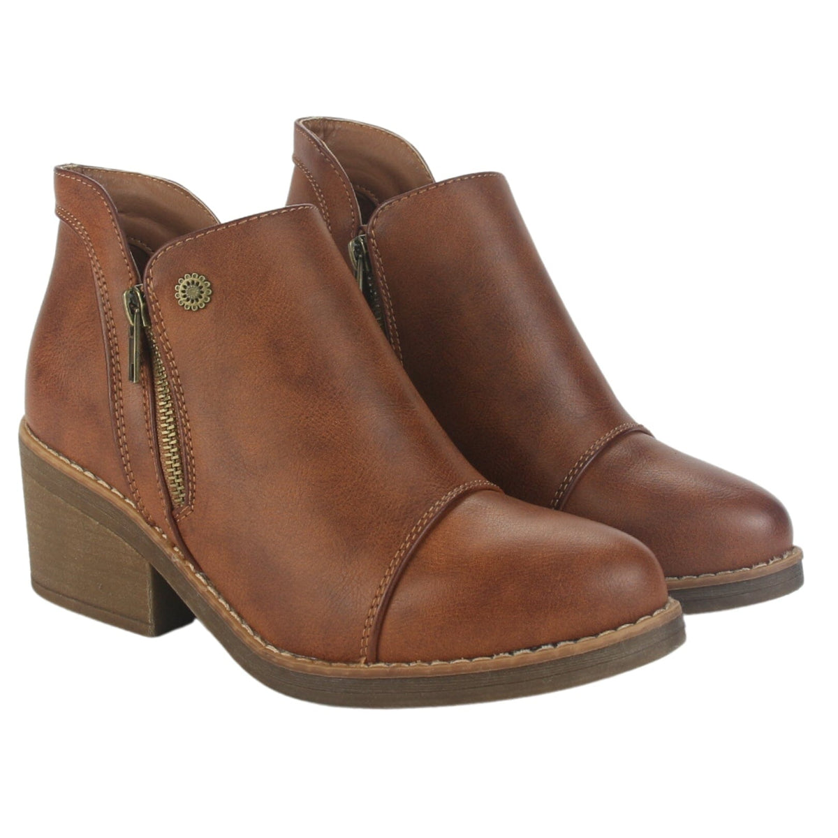 Botin Chalada Mujer Camp-31 Tostado Casual Botines Taco Chalada 