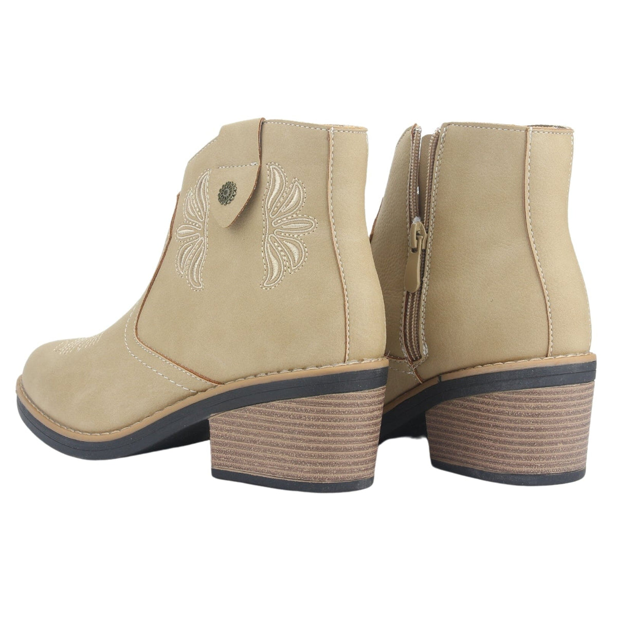 Botin Chalada Mujer Camp-42 Beige Casual Botines Taco Chalada 