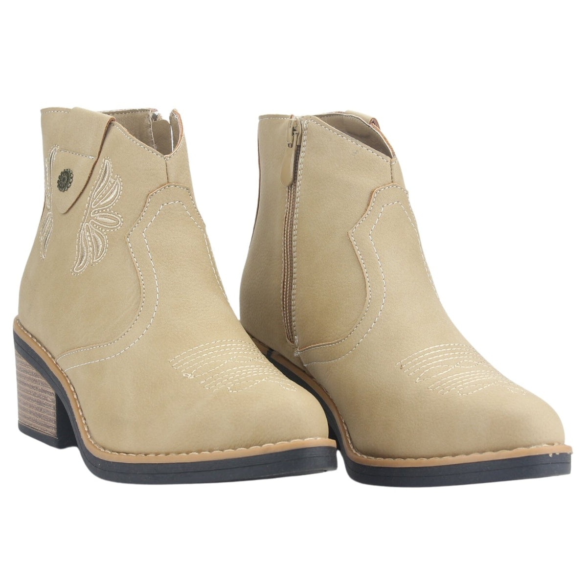 Botin Chalada Mujer Camp-42 Beige Casual Botines Taco Chalada 