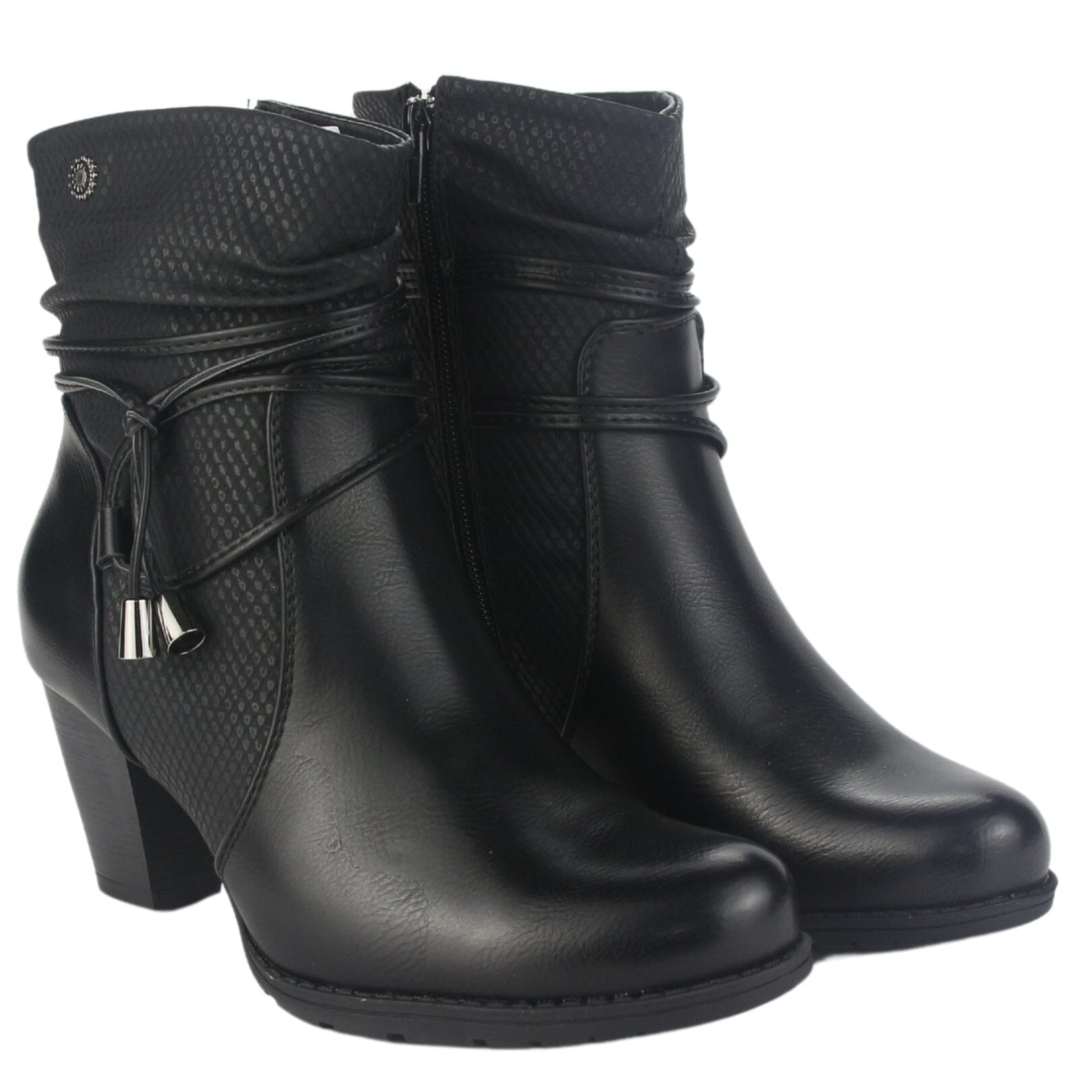 Botin Chalada Mujer Ceta-20 Negro Casual Botines Taco Chalada 