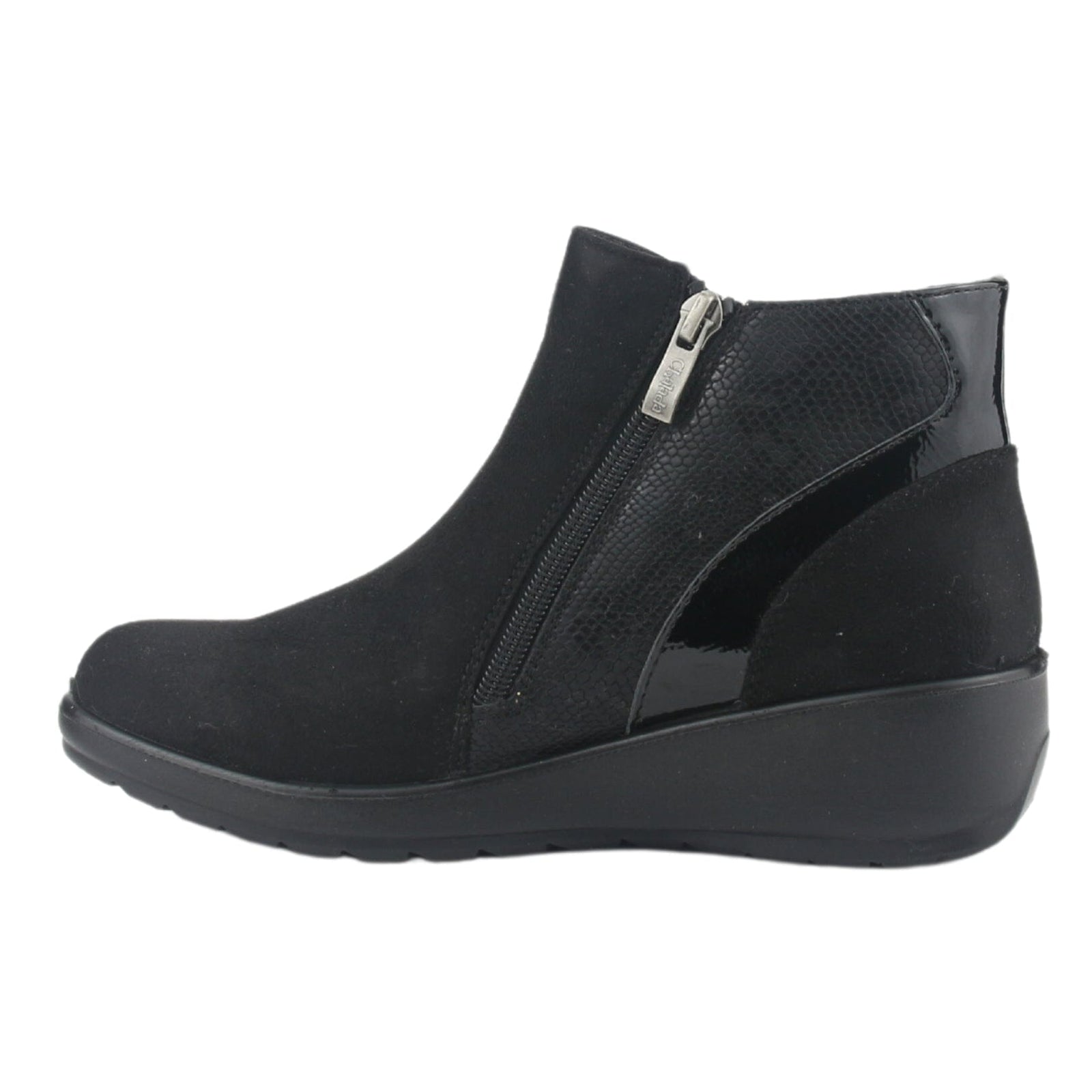 Botin Chalada Mujer Confort-5 Negro Casual Botines Taco Chalada 