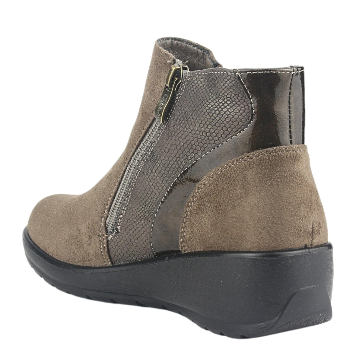 Botin Chalada Mujer Confort-5 Taupe Casual Botines Taco Chalada 