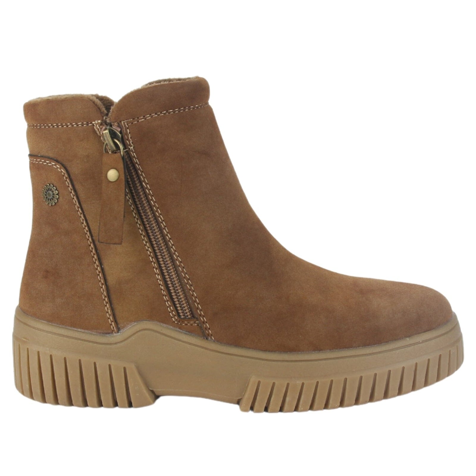 Botin Chalada Mujer Corso-4 Tostado Casual Botines Taco Chalada 