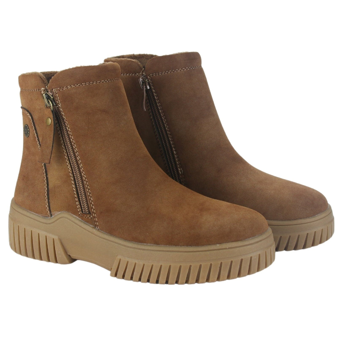 Botin Chalada Mujer Corso-4 Tostado Casual Botines Taco Chalada 