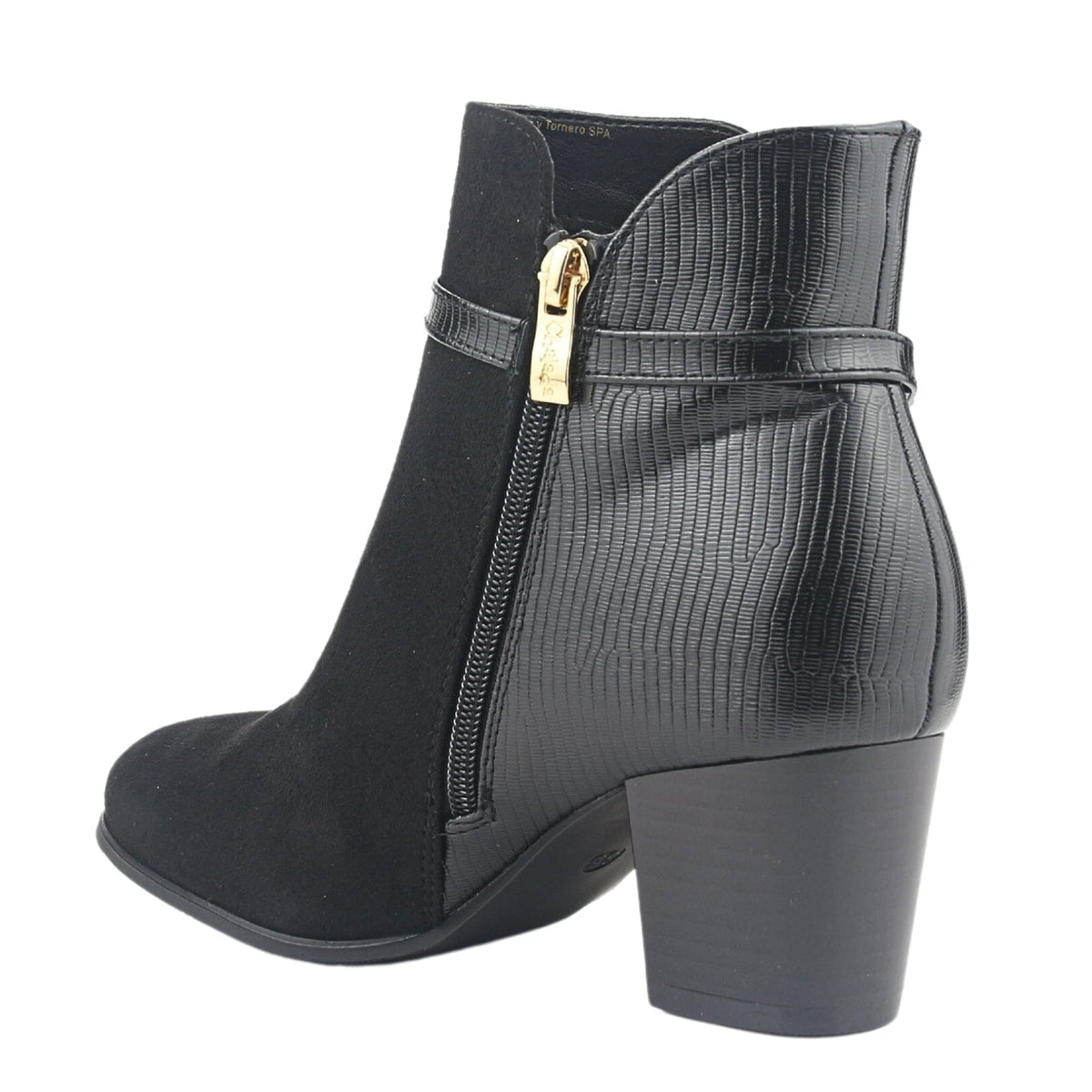 Botin Chalada Mujer Costa-1 Negro Casual Botines Taco Chalada 