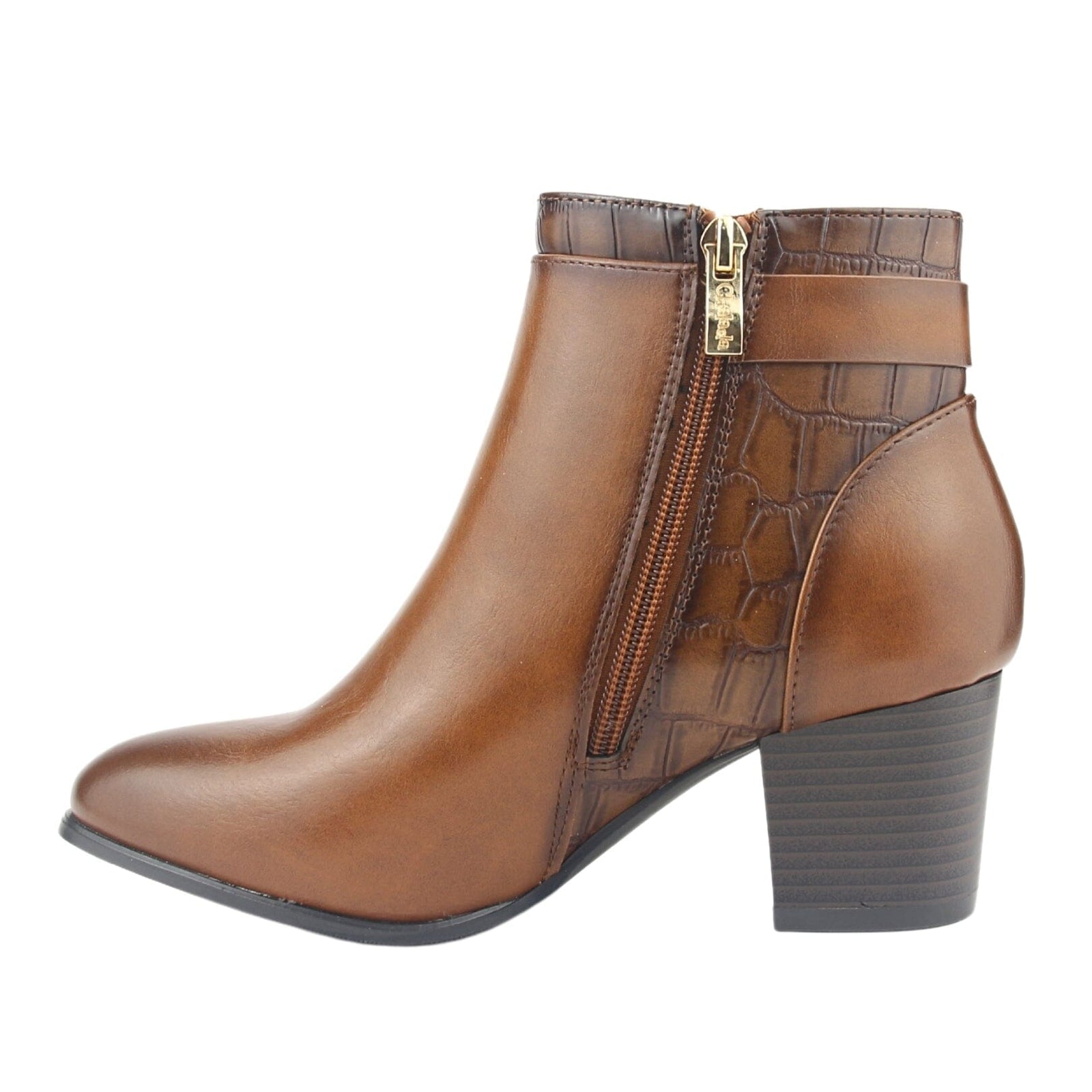 Botin Chalada Mujer Costa-2 Café Casual Botines Taco Chalada 