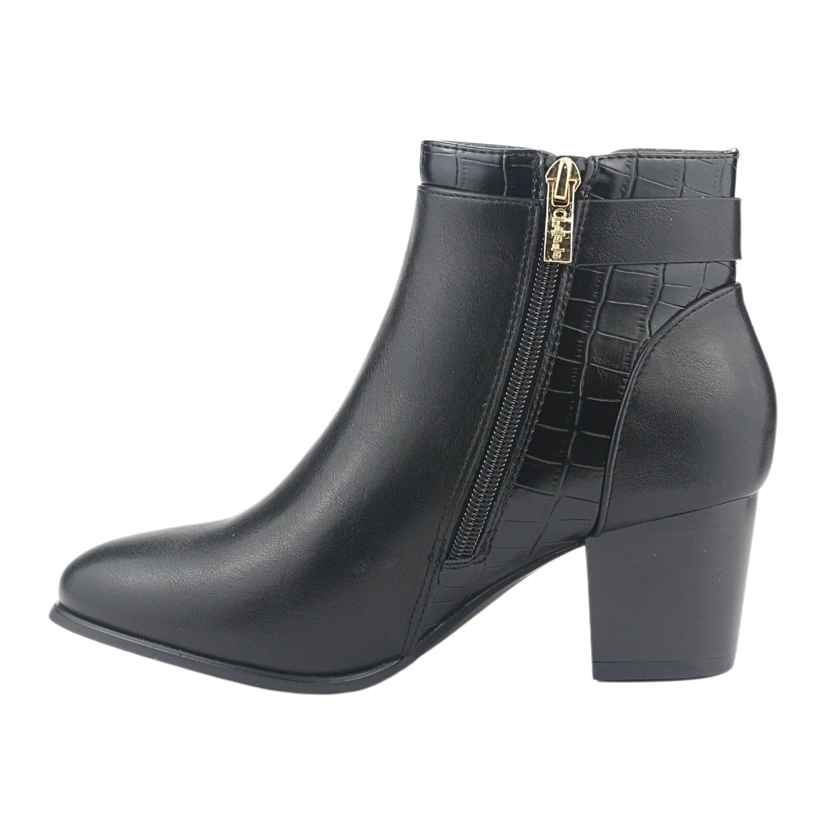 Botin Chalada Mujer Costa-2 Negro Casual Botines Taco Chalada 
