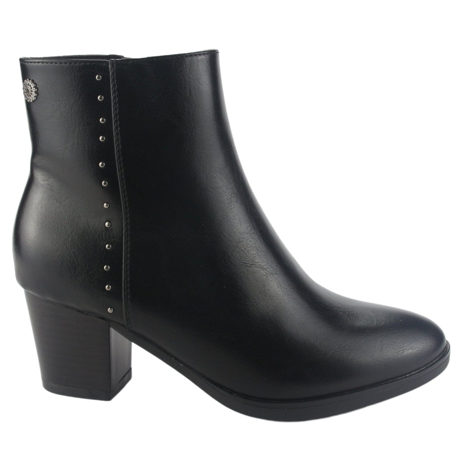 Botin Chalada Mujer Costa-3 Negro Casual Botines Taco Chalada 