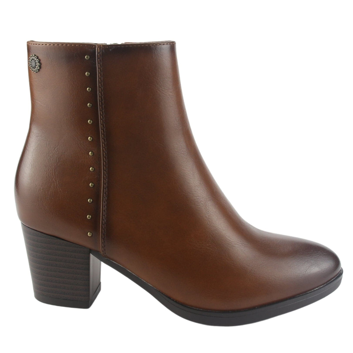 Botin Chalada Mujer Costa-3 Tostado Casual Botines Taco Chalada 