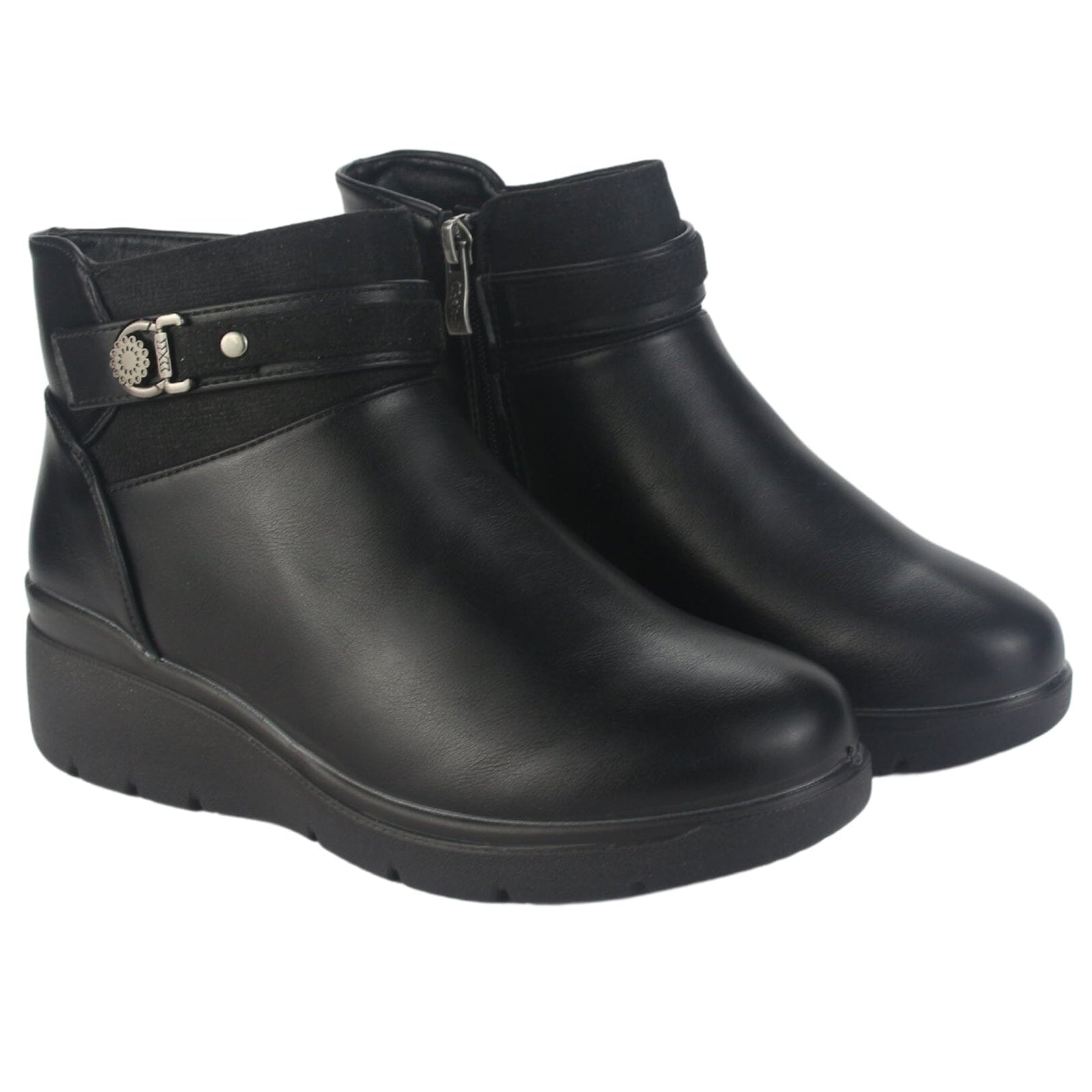 Botin Chalada Mujer Curve-5 Negro Casual Botines Taco Chalada 
