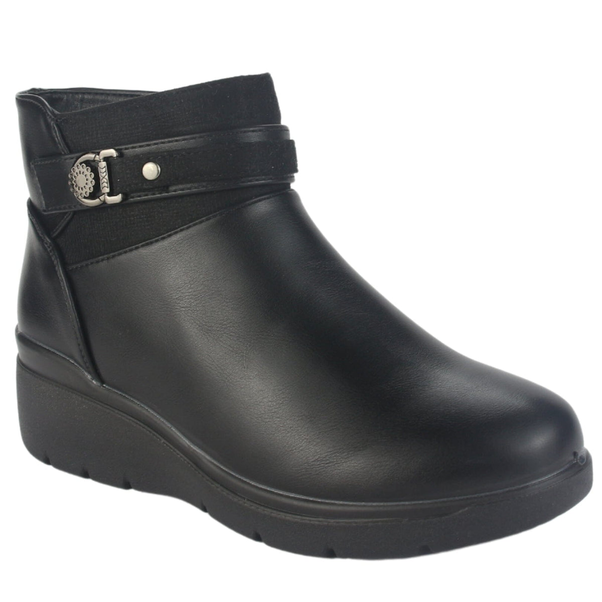 Botin Chalada Mujer Curve-5 Negro Casual Botines Taco Chalada 