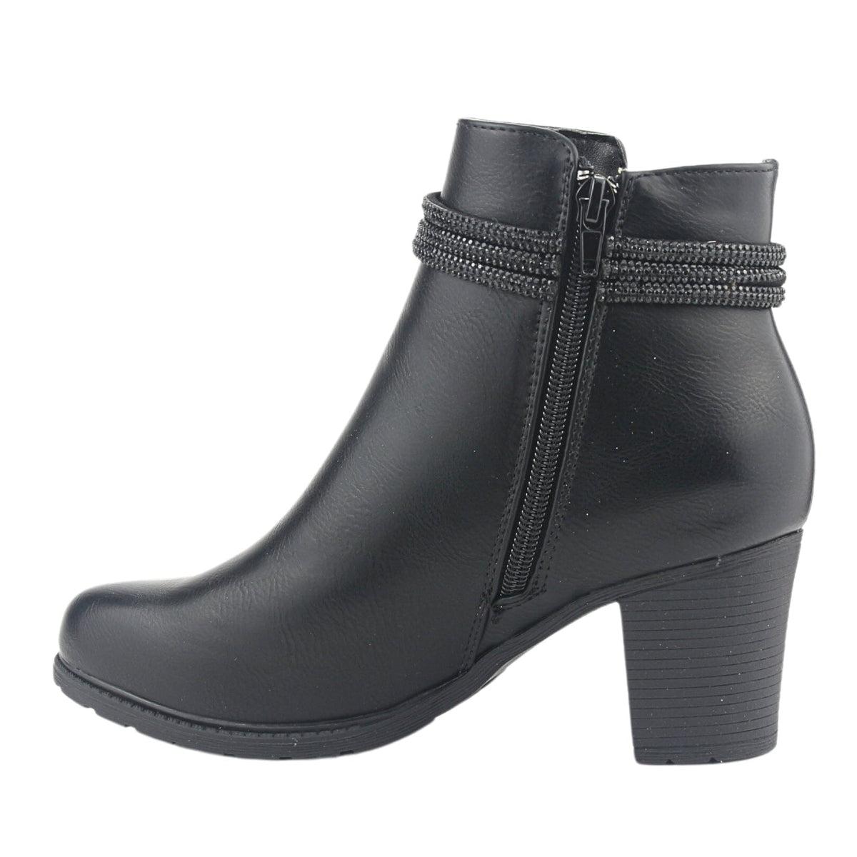 Botin Chalada Mujer Daya-8 N Negro Casual Botines Taco Chalada 