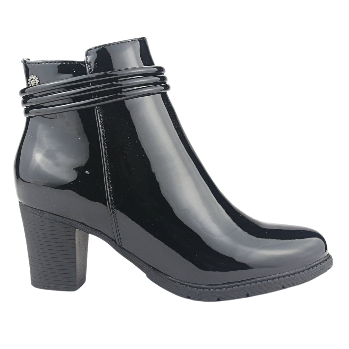 Botin Chalada Mujer Daya-8 V Negro Casual Botines Taco Chalada 