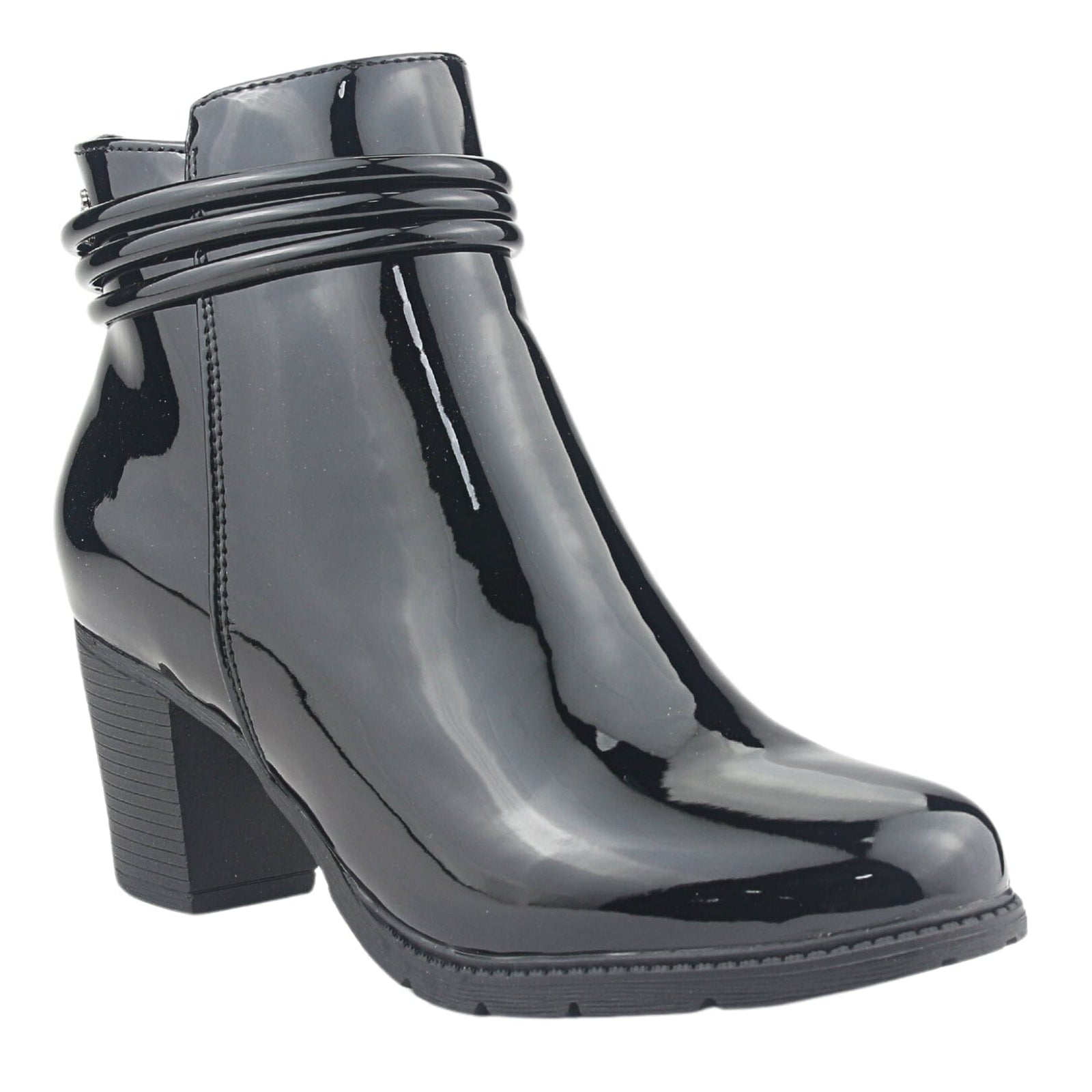 Botin Chalada Mujer Daya-8 V Negro Casual Botines Taco Chalada 