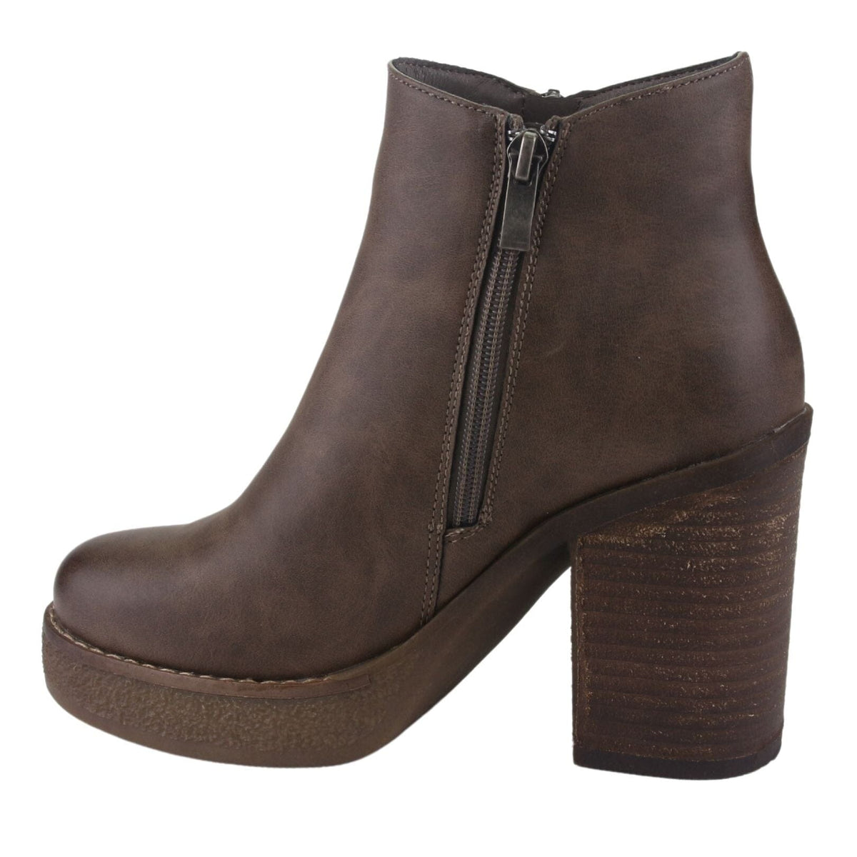 Botin Chalada Mujer Ella-12 Taupe Casual Botines Taco Chalada 