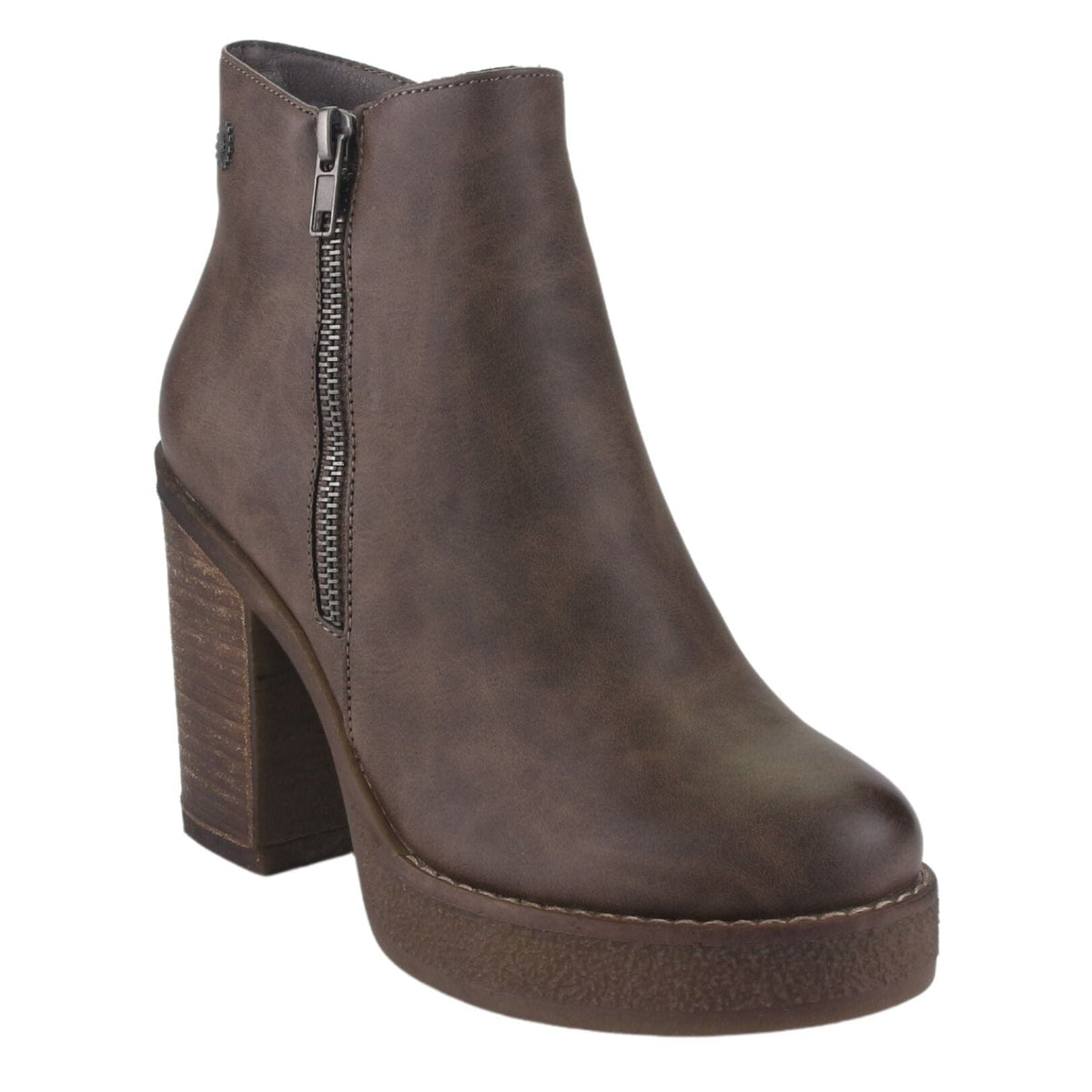 Botin Chalada Mujer Ella-12 Taupe Casual Botines Taco Chalada 