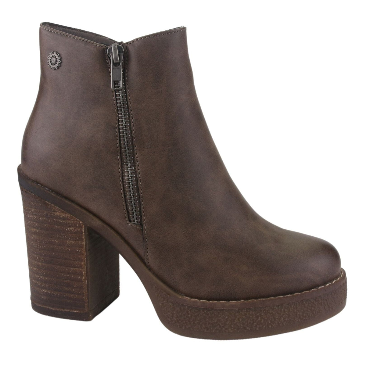Botin Chalada Mujer Ella-12 Taupe Casual Botines Taco Chalada 