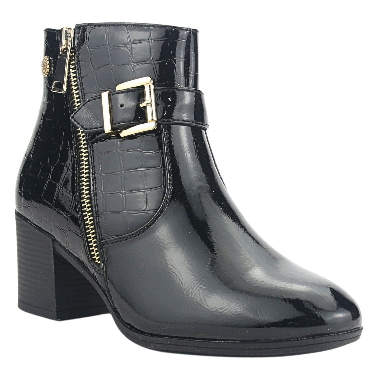 Botin Chalada Mujer Gally-4 Negro Casual Botines Taco Chalada 