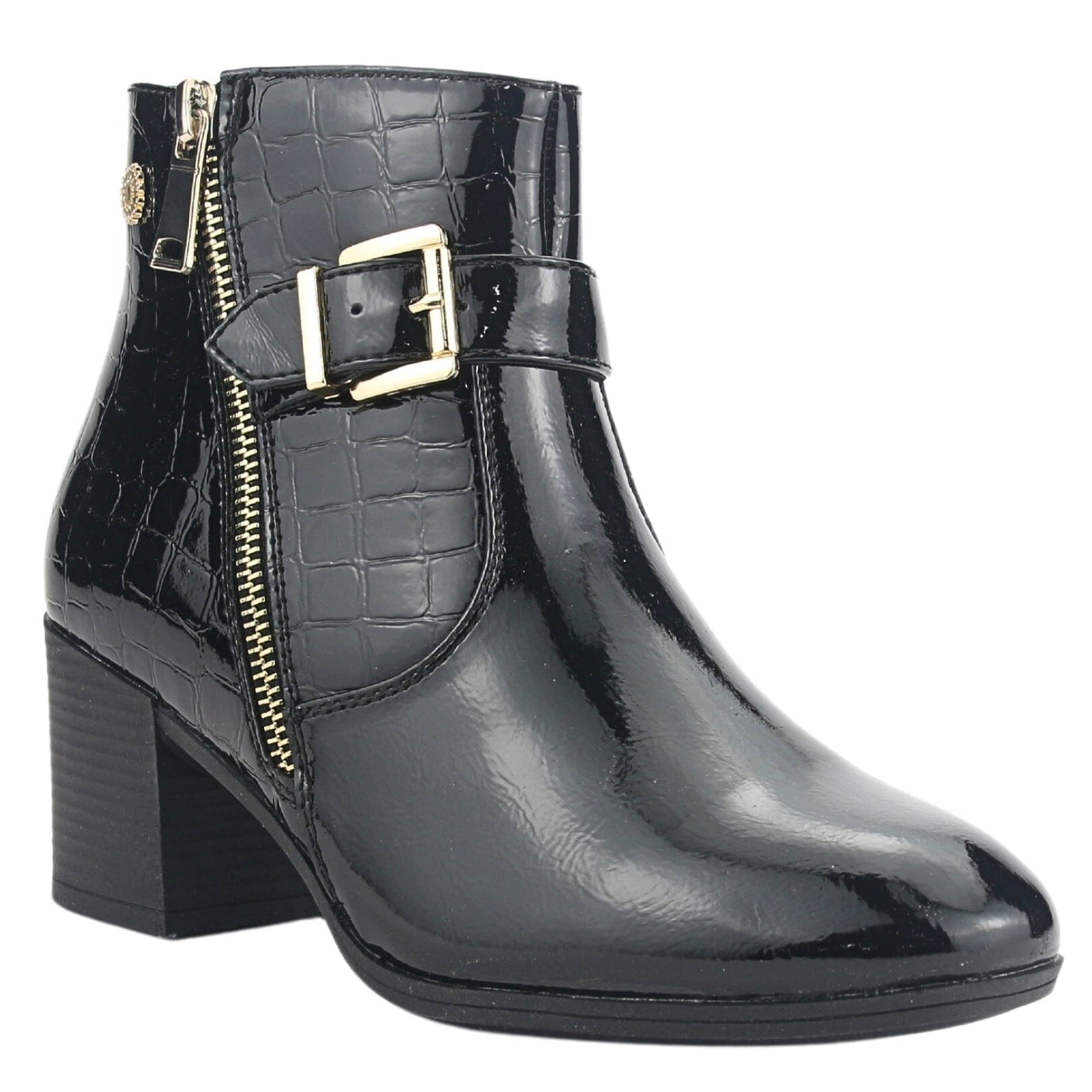 Botin Chalada Mujer Gally-4 Negro Casual Botines Taco Chalada 