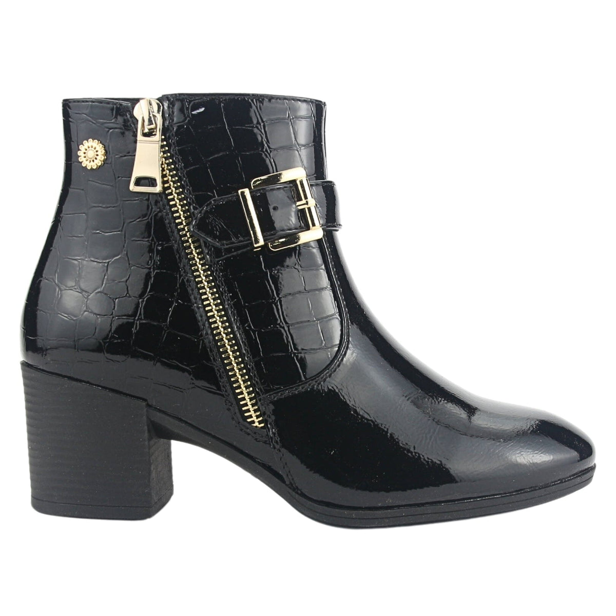 Botin Chalada Mujer Gally-4 Negro Casual Botines Taco Chalada 