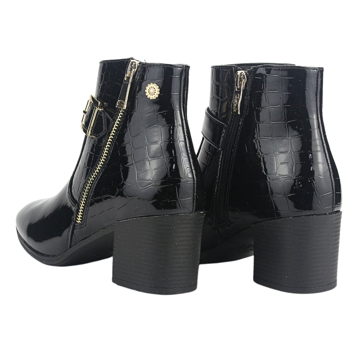 Botin Chalada Mujer Gally-4 Negro Casual Botines Taco Chalada 