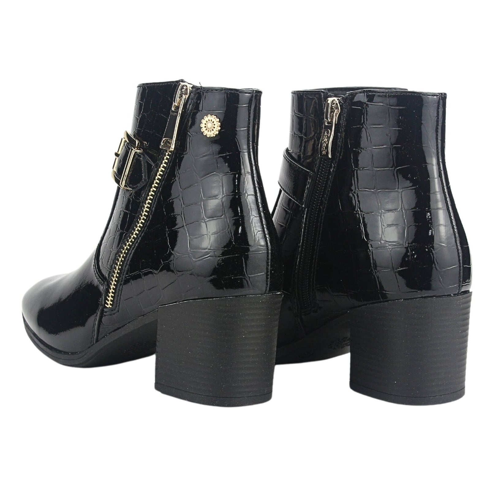 Botin Chalada Mujer Gally-4 Negro Casual Botines Taco Chalada 