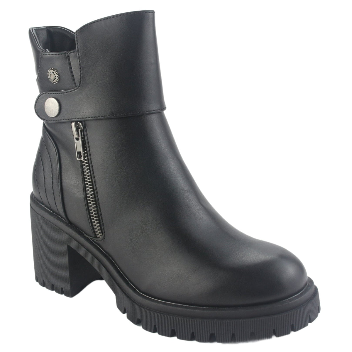 Botin Chalada Mujer Jordi-9 Negro Casual Botines Taco Chalada 