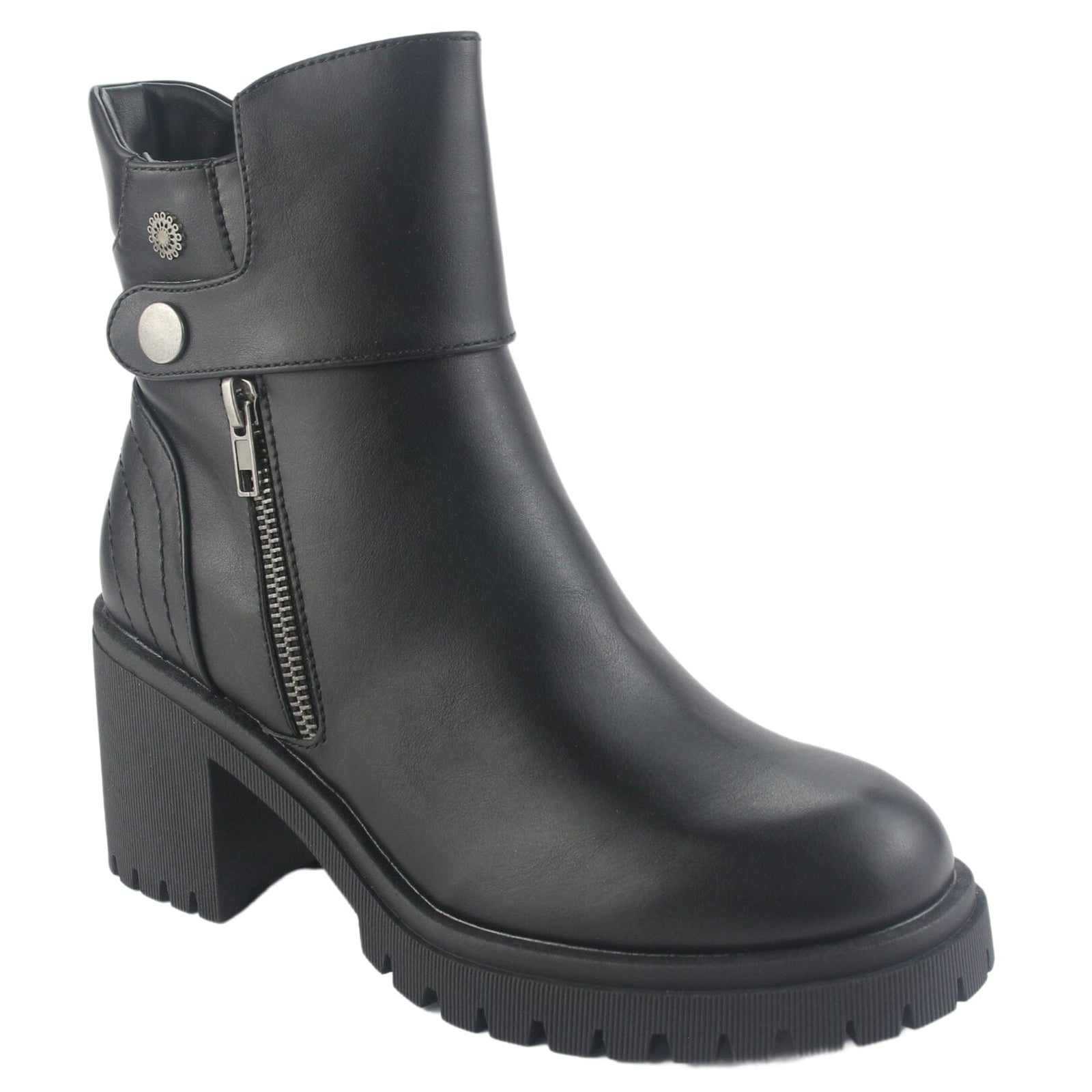 Botin Chalada Mujer Jordi-9 Negro Casual Botines Taco Chalada 