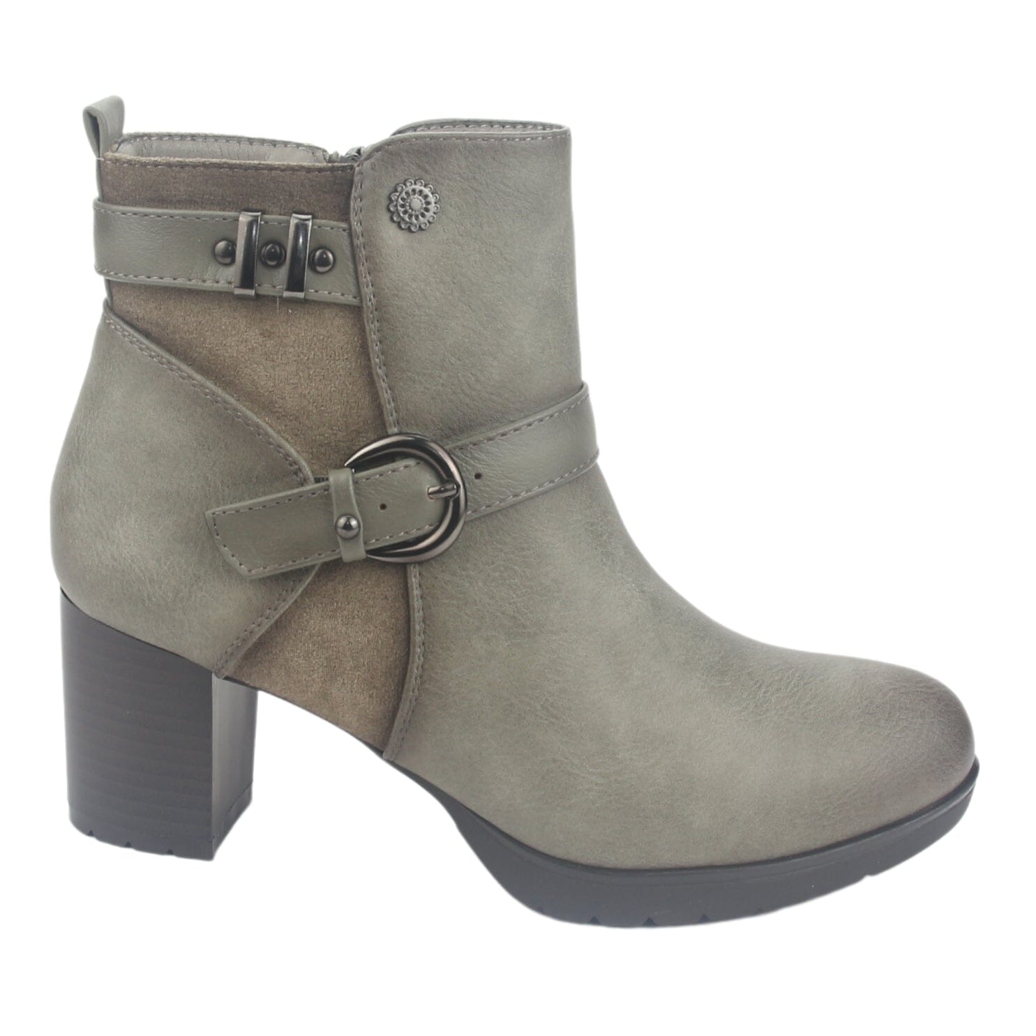 Botin Chalada Mujer Lelia-1 Taupe Casual Botines Taco Chalada 