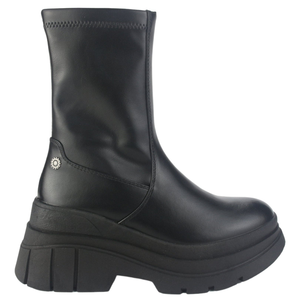 Botin Chalada Mujer Natirus-1 Negro Casual Botines Plataforma Chalada 