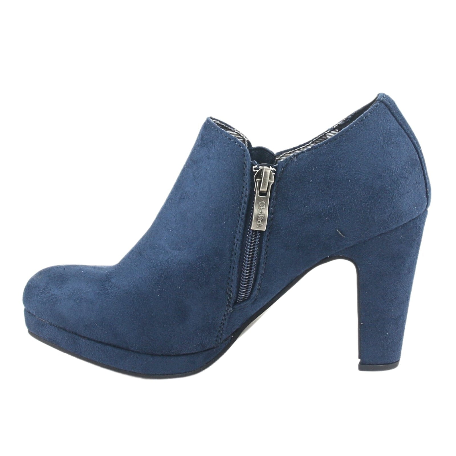 Botin Chalada Mujer Plataform-8 Azul Marino Casual Botines Taco Chalada 