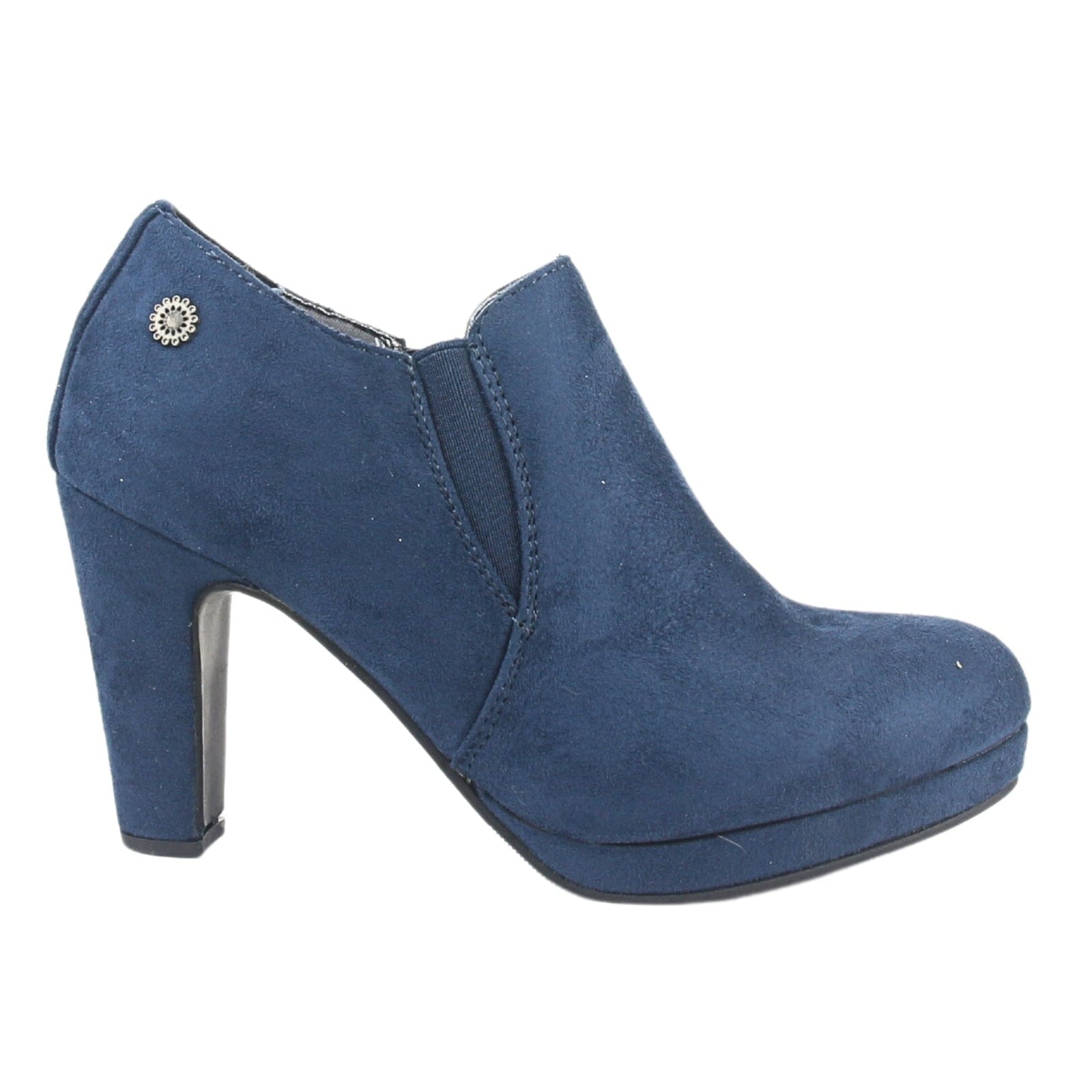 Botin Chalada Mujer Plataform-8 Azul Marino Casual Botines Taco Chalada 