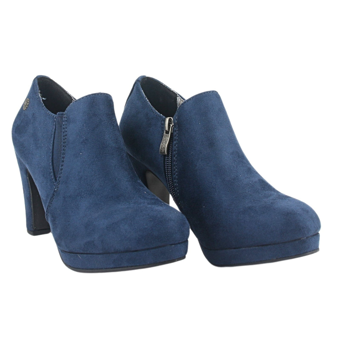 Botin Chalada Mujer Plataform-8 Azul Marino Casual Botines Taco Chalada 