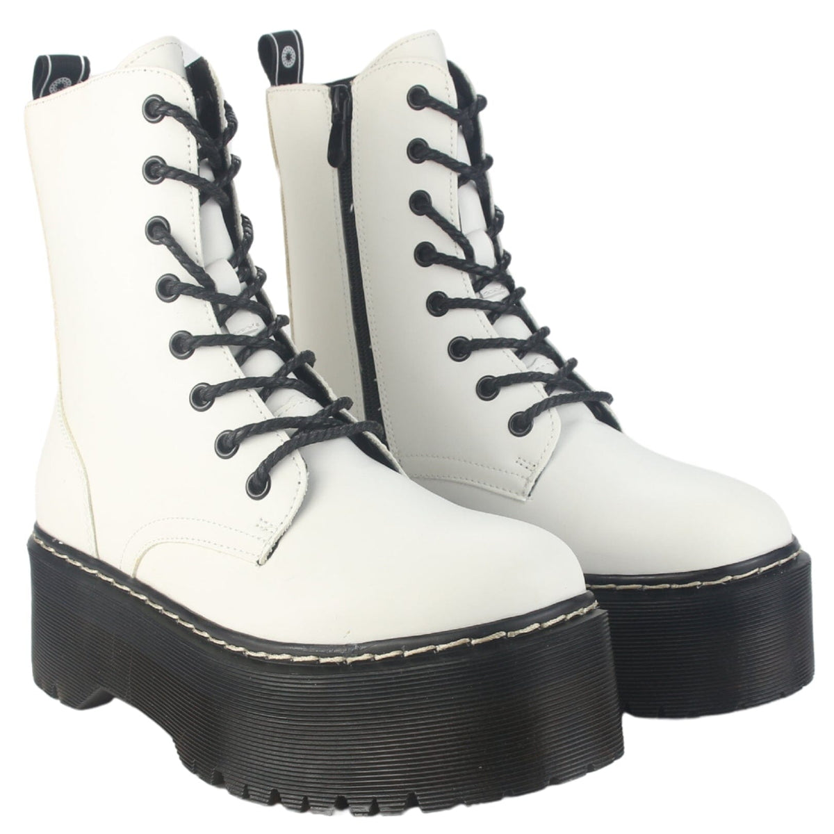 Botin Chalada Mujer Poolh-9 Blanco Plataforma Botines Chalada 