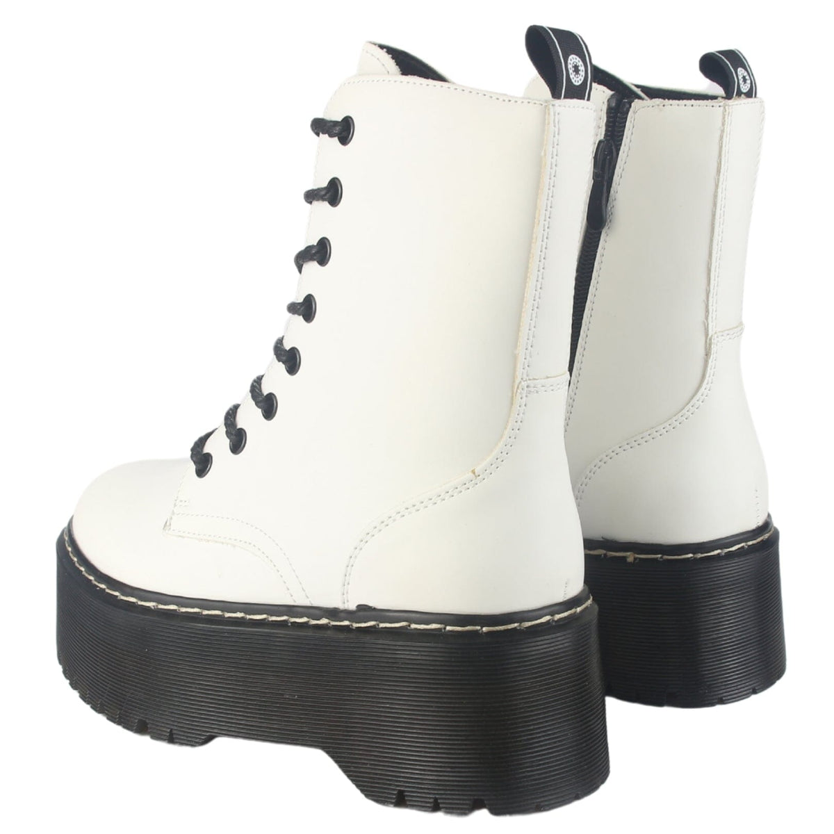 Botin Chalada Mujer Poolh-9 Blanco Plataforma Botines Chalada 