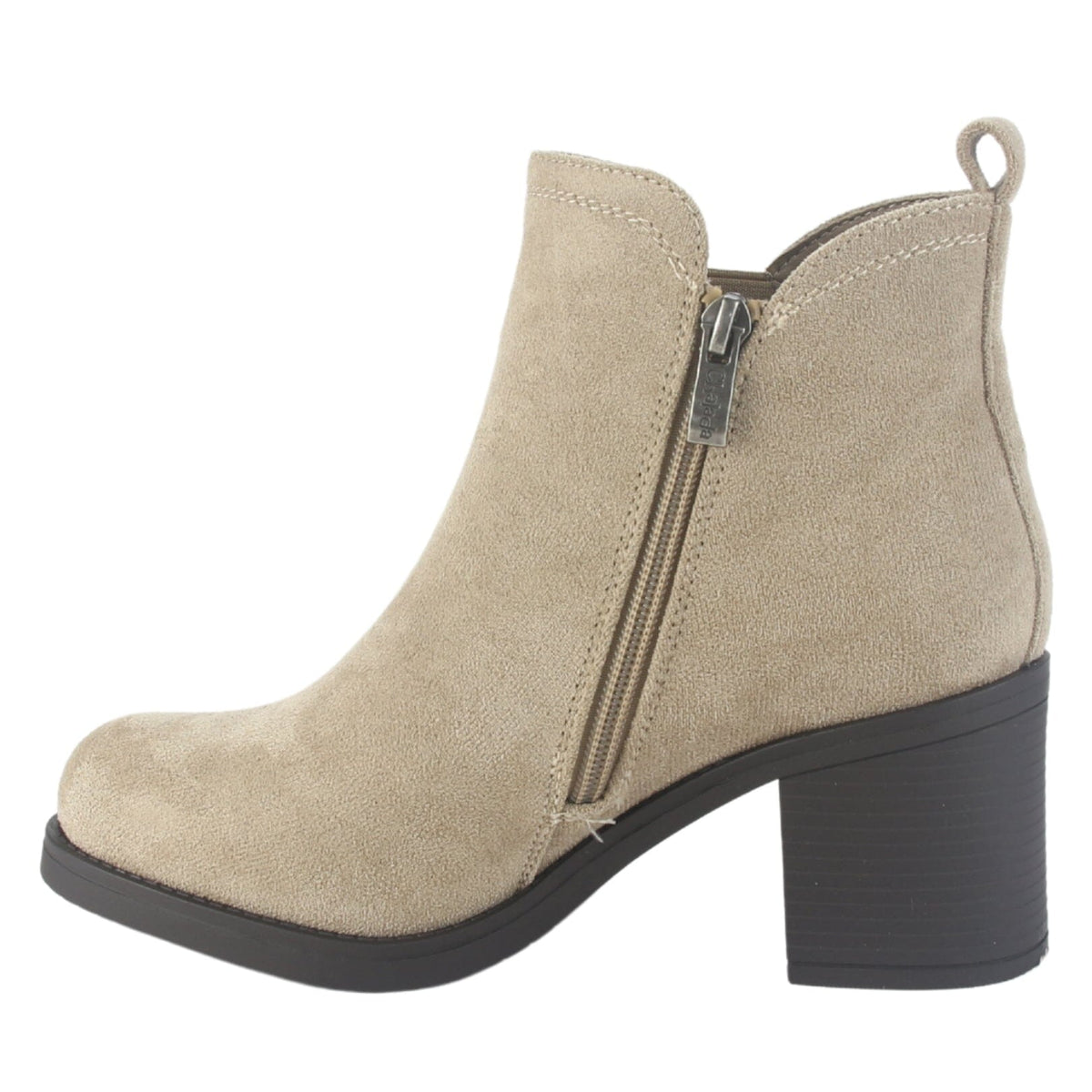 Botin Chalada Mujer Prata-1 Taupe Casual Botines Taco Chalada 