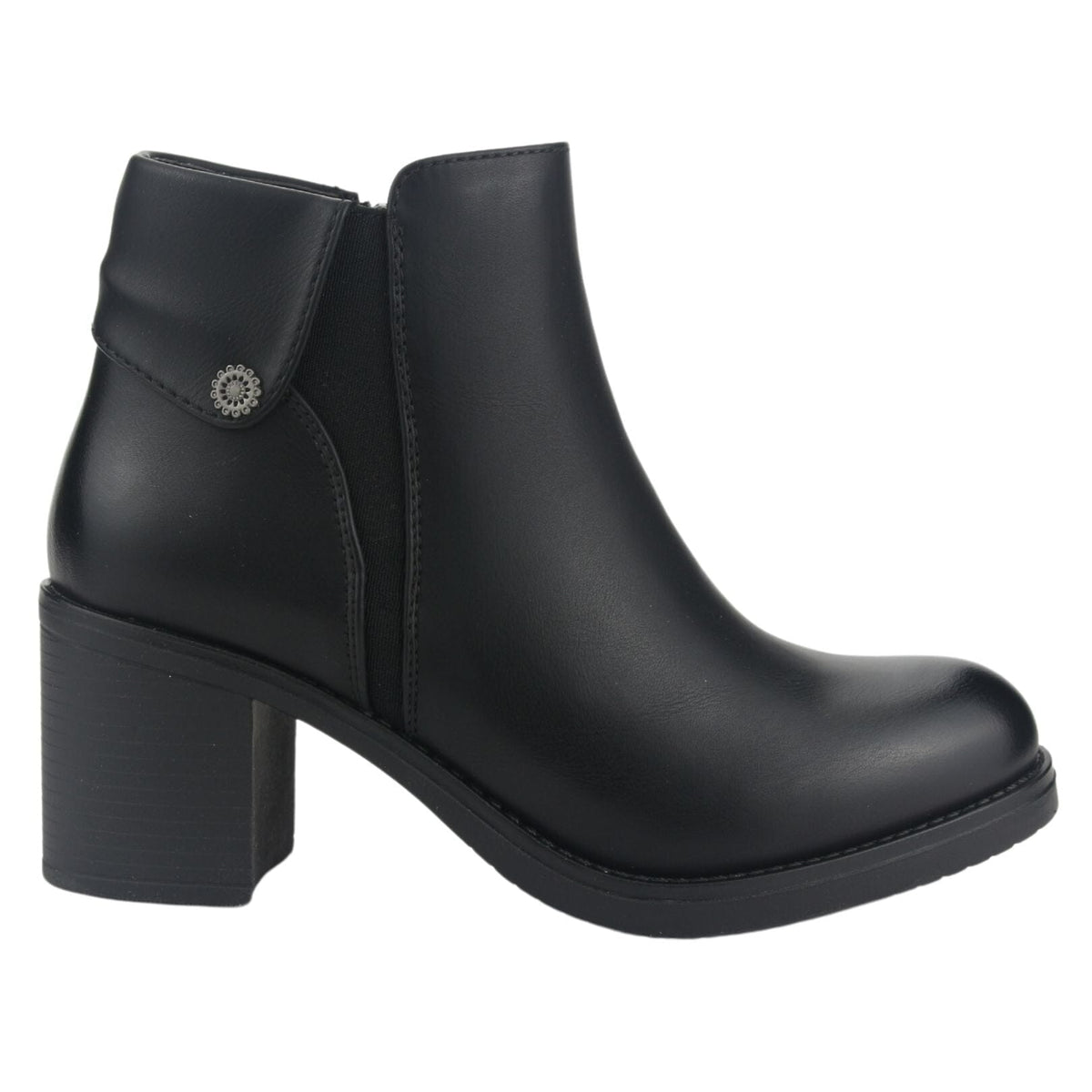 Botin Chalada Mujer Prata-3 Negro Casual Botines Chalada 
