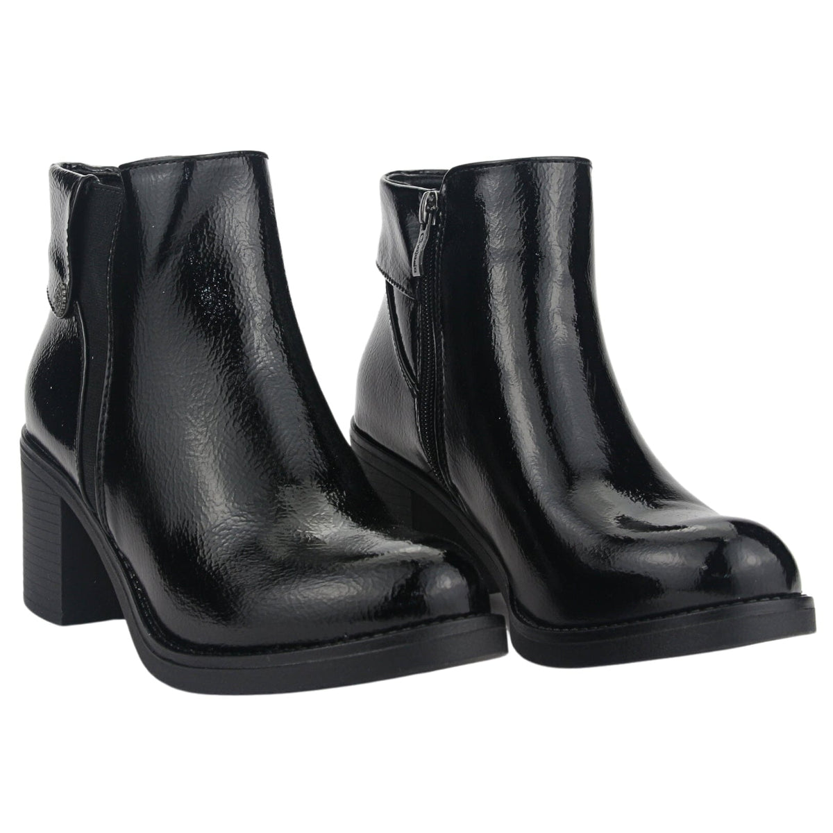Botin Chalada Mujer Prata-3 Negro Casual Botines Taco Chalada 