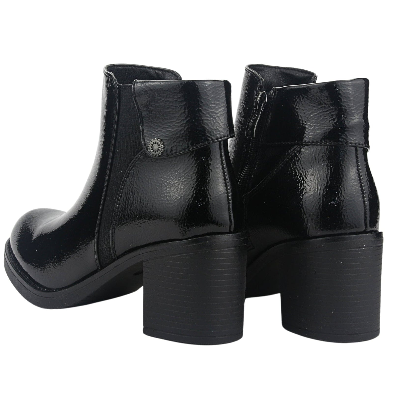 Botin Chalada Mujer Prata-3 Negro Casual Botines Taco Chalada 
