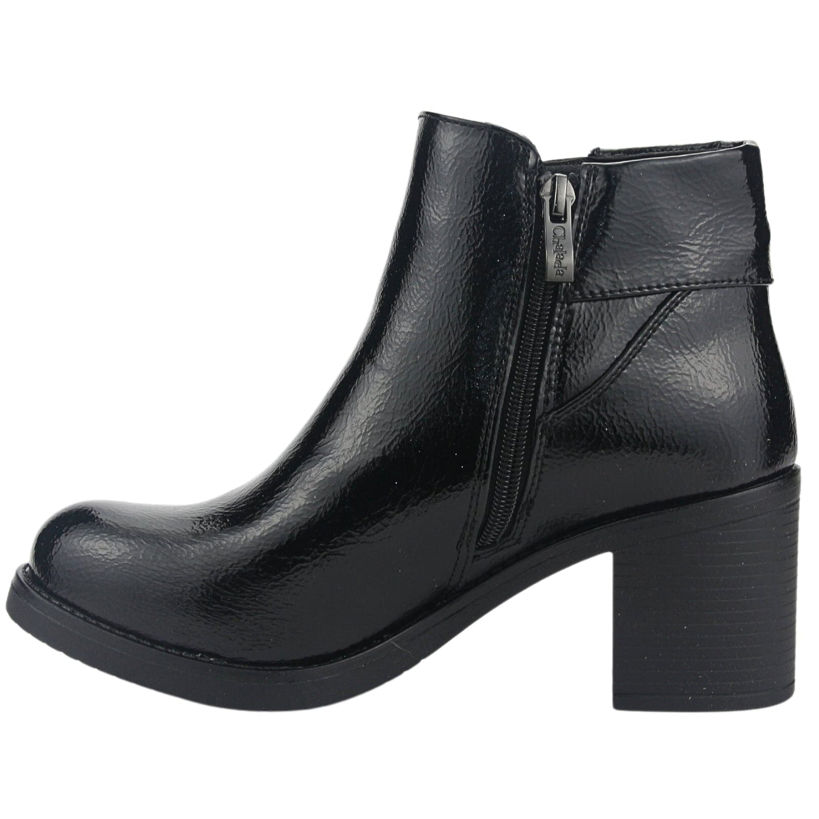Botin Chalada Mujer Prata-3 Negro Casual Botines Taco Chalada 