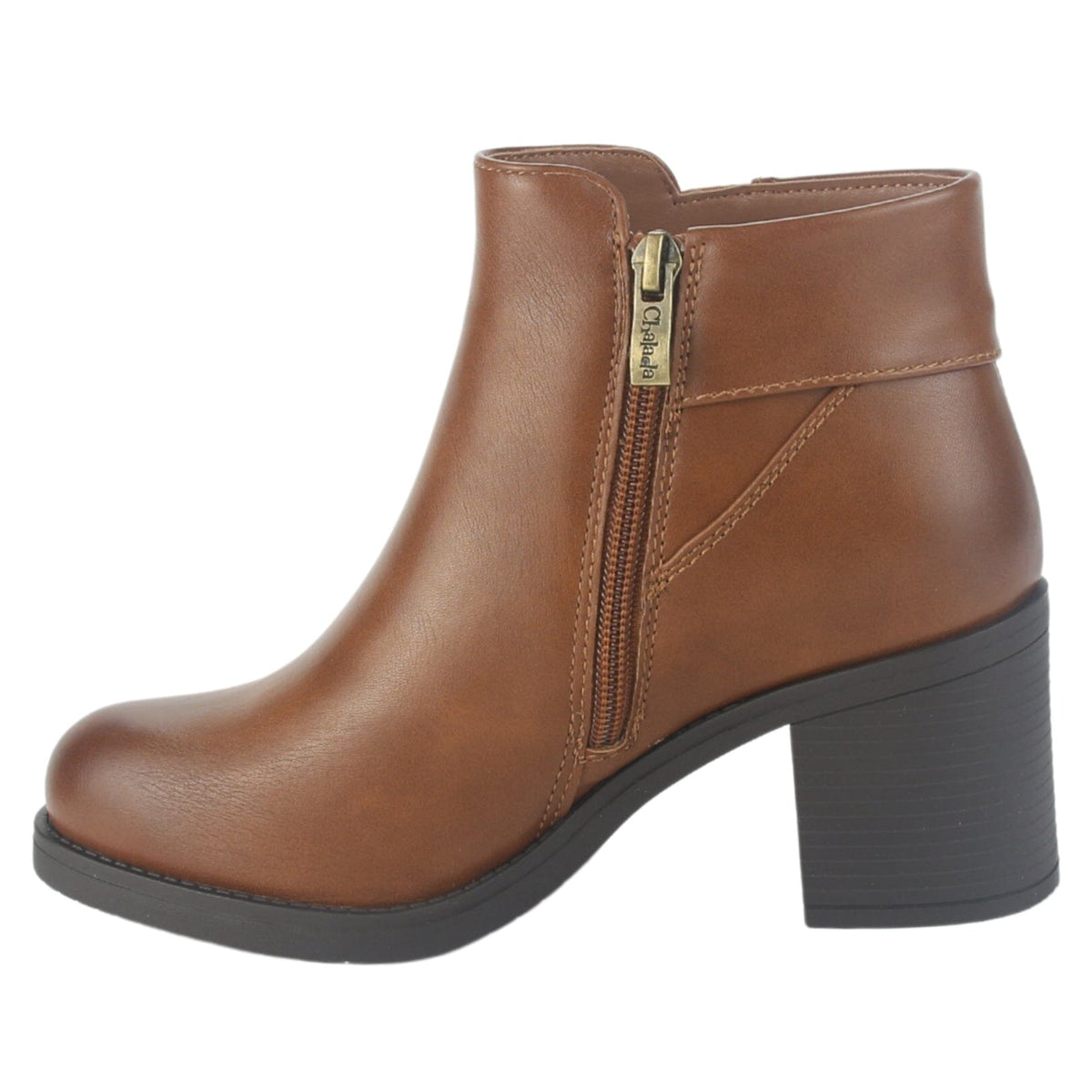 Botin Chalada Mujer Prata-3 Tostado Casual Botines Taco Chalada 