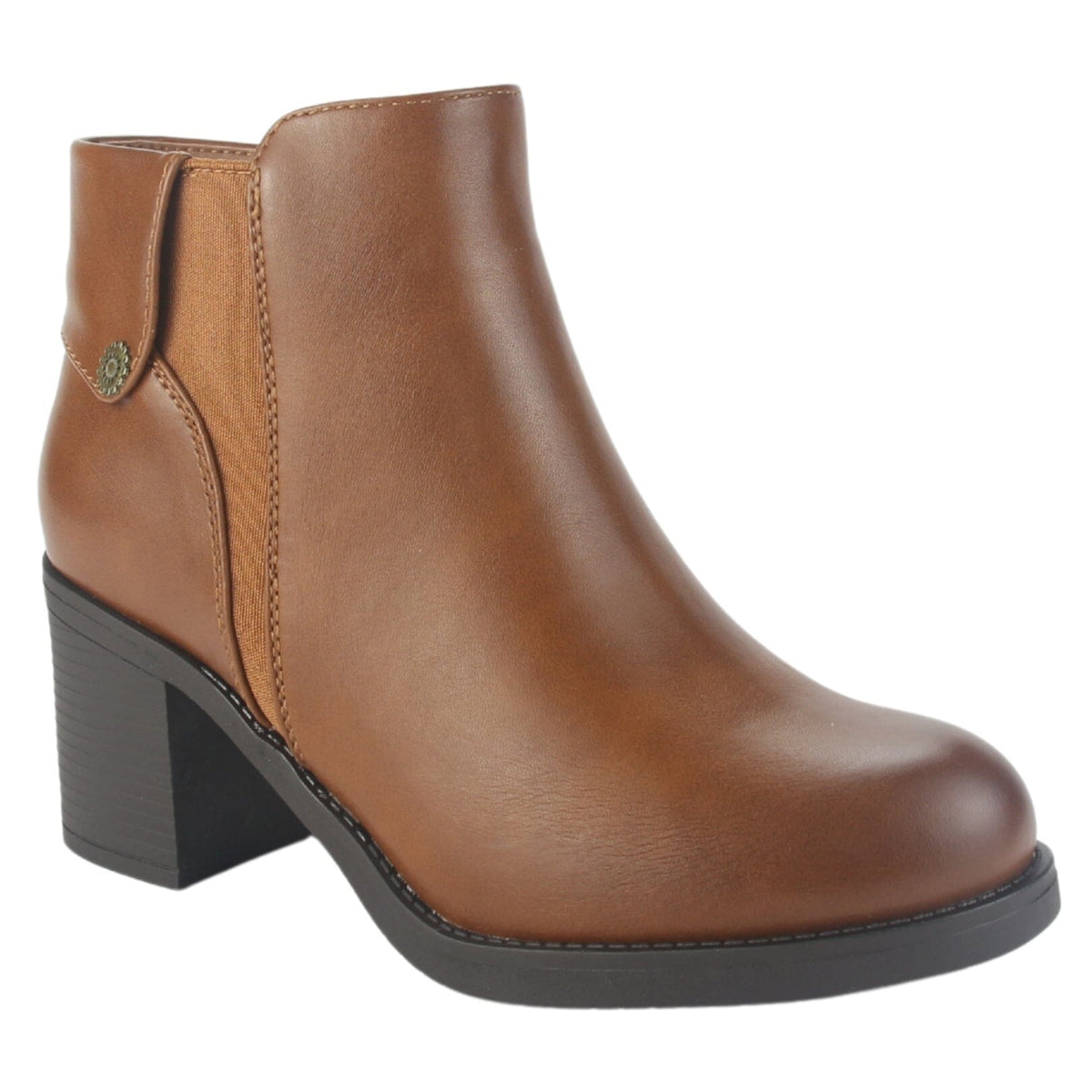 Botin Chalada Mujer Prata-3 Tostado Casual Botines Taco Chalada 