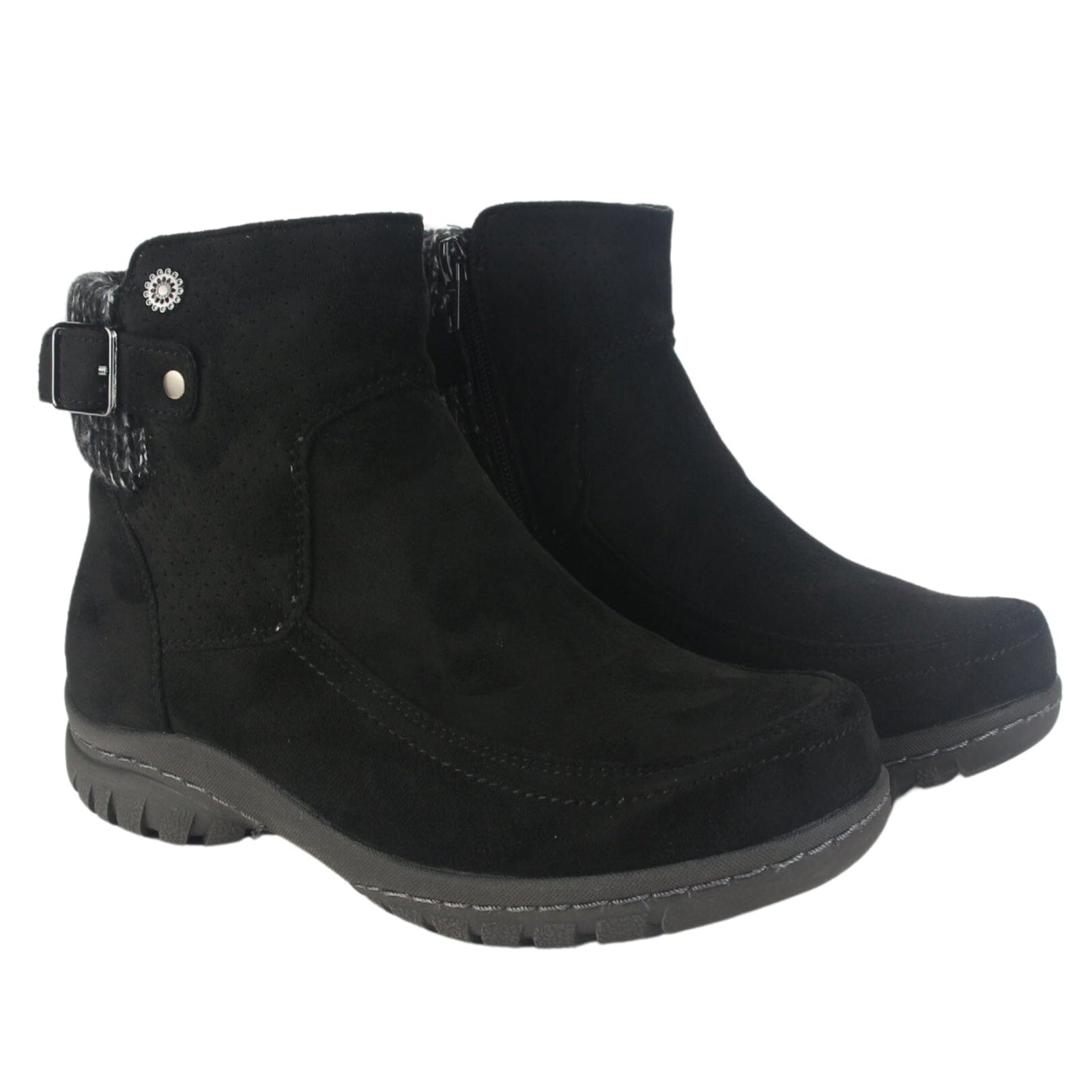 Botin Chalada Mujer Qual-5 Negro Casual Botines Taco Chalada 