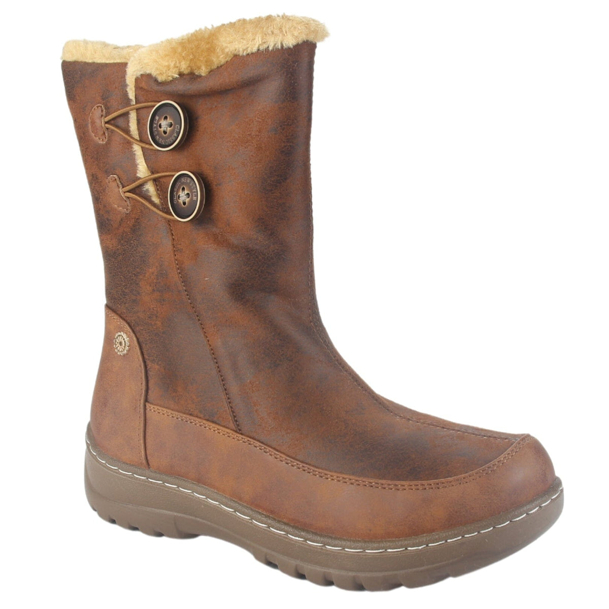 Botin Chalada Mujer Qual-8 Camel Casual Botines Taco Chalada 