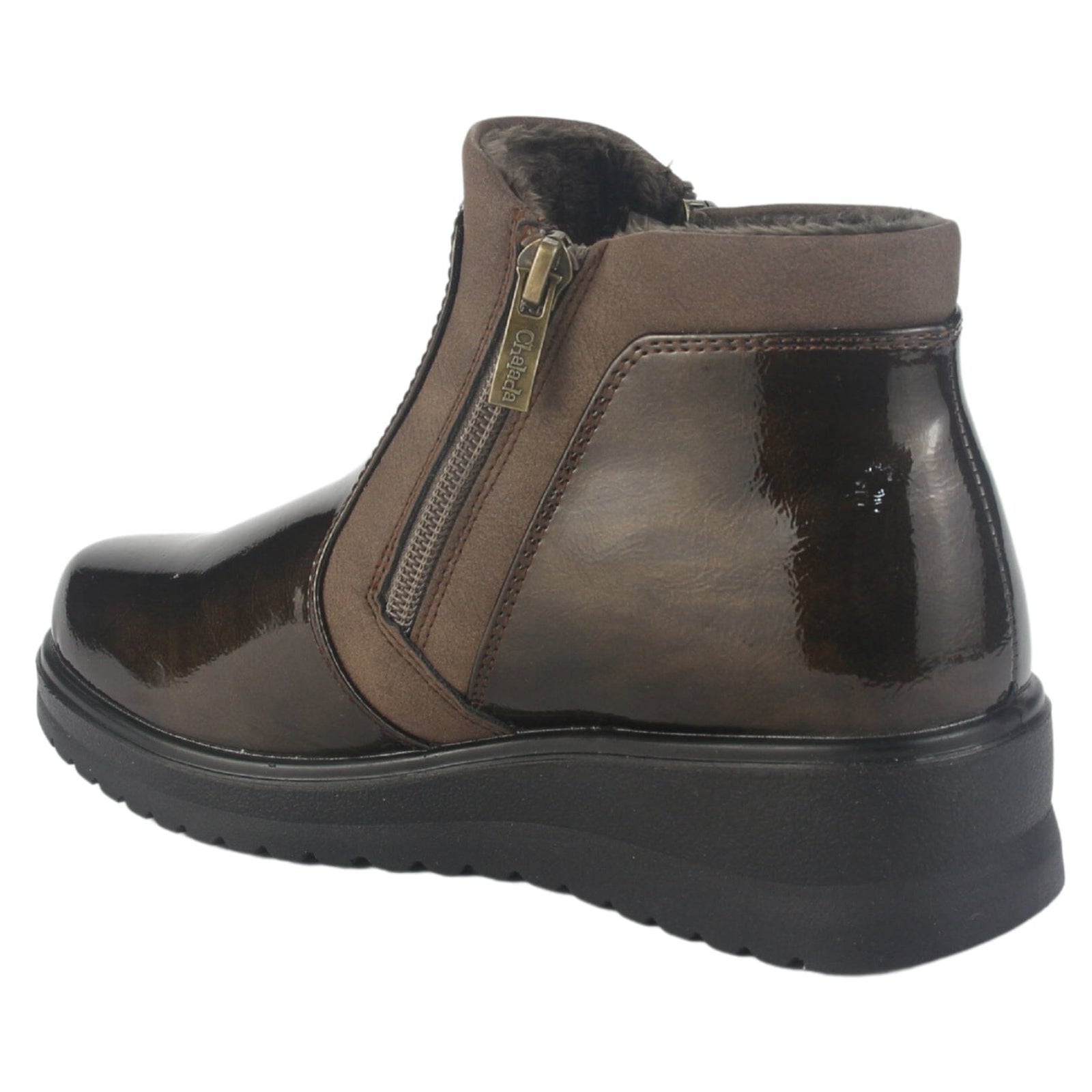 Botin Chalada Mujer Rayo-3 Café Casual Botines Plataforma Chalada 